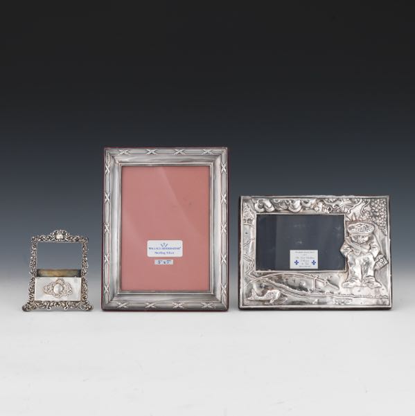 THREE STERLING SILVER FRAMES One 3cbba7