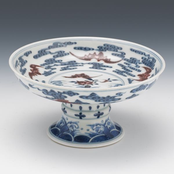 CHINESE PORCELAIN BLUE AND COPPER