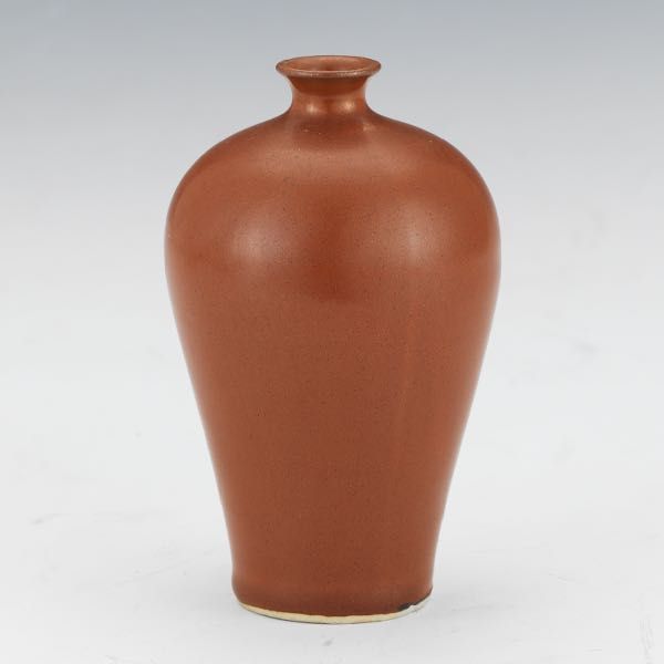 PERSIMMON GLAZED MEIPING VASE 5