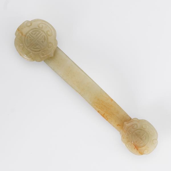 JADE RUYI SCEPTER 6½" x 1½" Carved