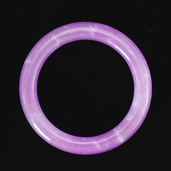 CARVED LAVENDER COLOR JADEITE BANGLE