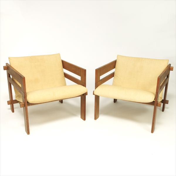 PAIR OF DANISH MODERN SLING CHAIRS 3cbccf