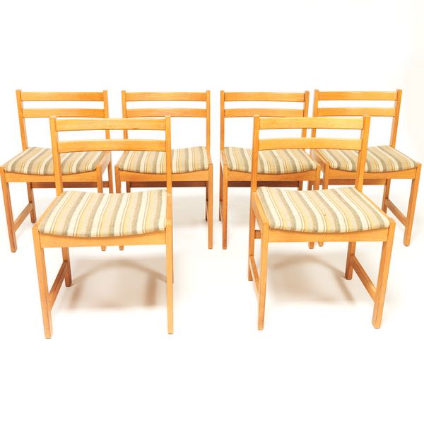 SIX GLASDAMN JENSEN DINING CHAIRS