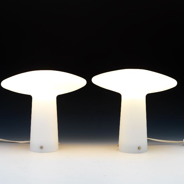 PAIR OF KUBE MUSHROOM TABLE LAMPS 3cbe0b