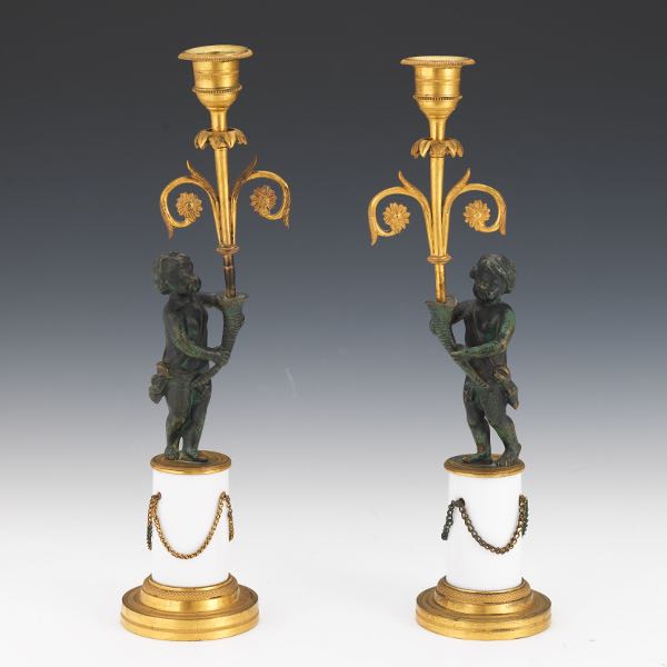 PAIR OF FRENCH D ORE AND PATINATED 3cbe18