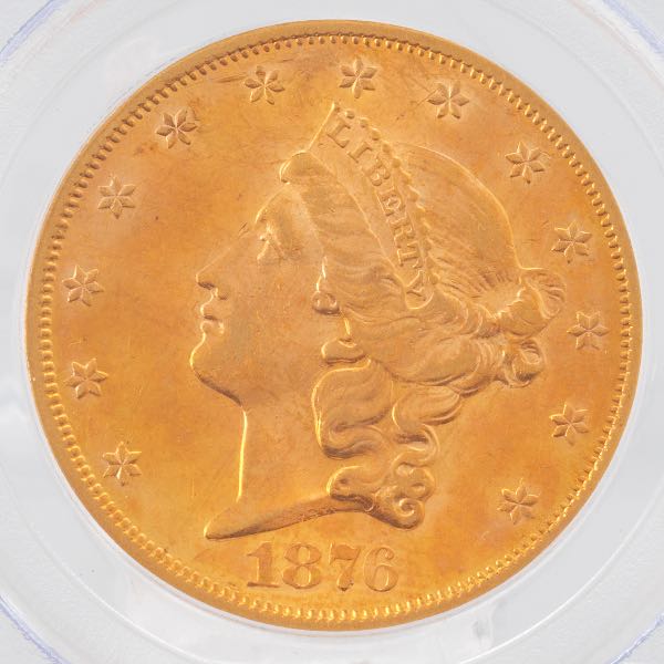 PCGS 1876 S MS 62 20 GOLD TYPE 3cbe89