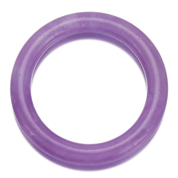 CARVED LAVENDER COLOR JADEITE BANGLE 3cbef3