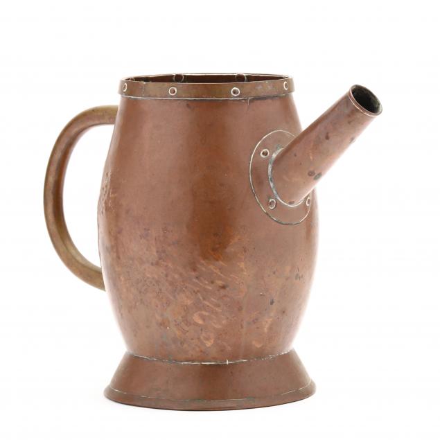 ANTIQUE AMERICAN COPPER JUG Mid 19th 3cc049