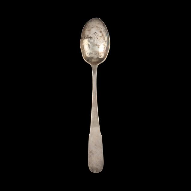 AN EARLY AMERICAN COIN SILVER SERVING