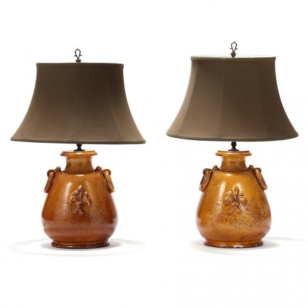 PAIR OF LARGE VIETRI TABLE LAMPS 3cc0fd