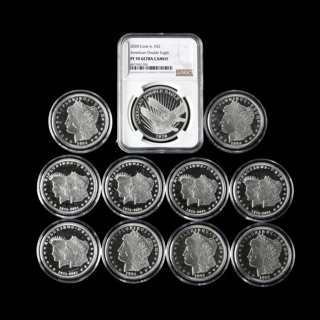 COOK ISLANDS ELEVEN COINS HONORING 3cc172