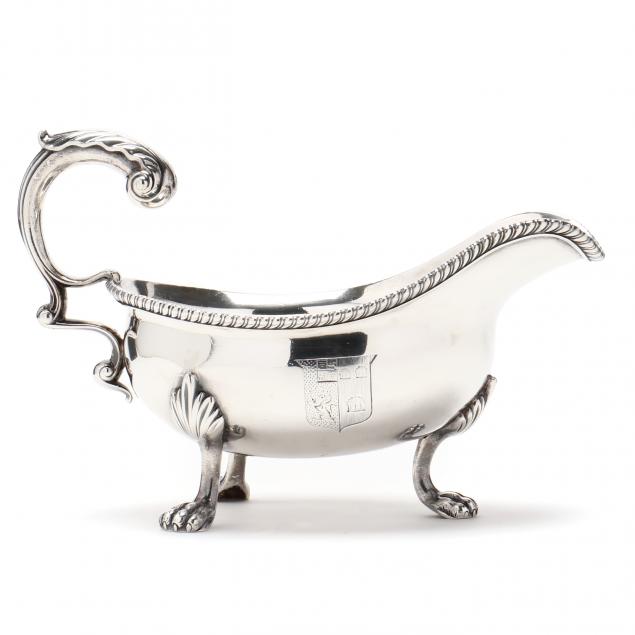 A GEORGE III SILVER GRAVY BOAT, MARK