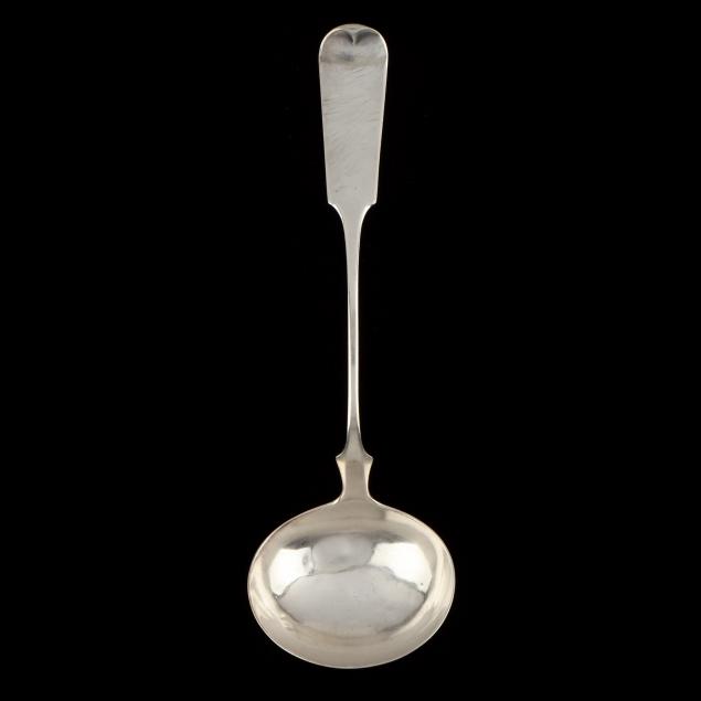 AN AMERICAN COIN SILVER LADLE,