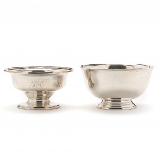 TWO SMALL STERLING SILVER SERVING