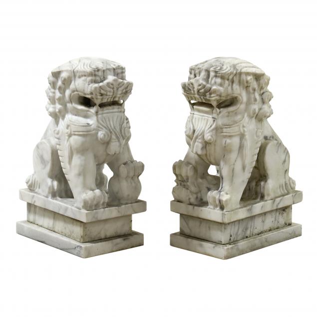 PAIR OF LARGE CHINESE CARVED MARBLE 3cc2b0