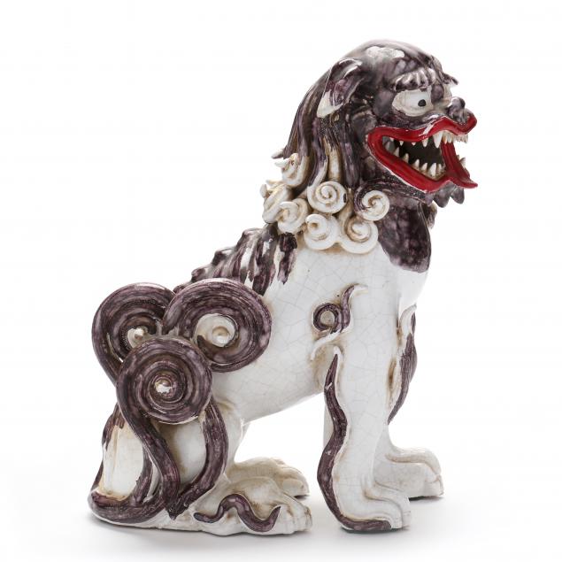 A JAPANESE PORCELAIN SHISHI FOO