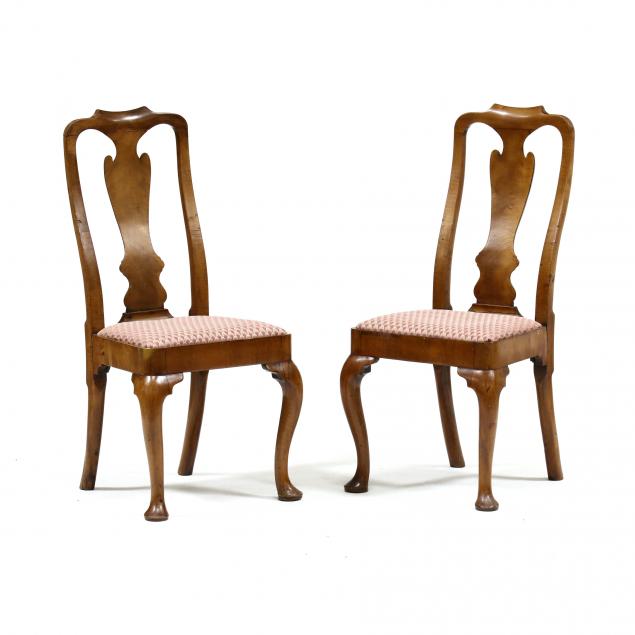 PAIR OF ENGLISH QUEEN ANNE MAHOGANY 3cc2ef