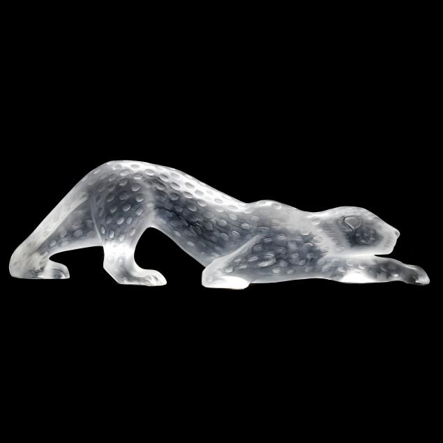  LALIQUE LARGE CRYSTAL ZEILA PANTHER 3cc337