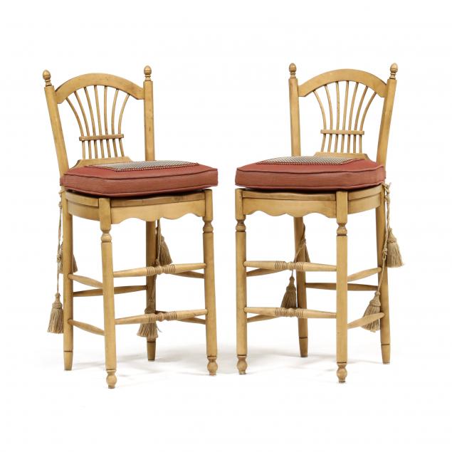 PAIR OF FRENCH COUNTRY STYLE BARSTOOLS 3cc364