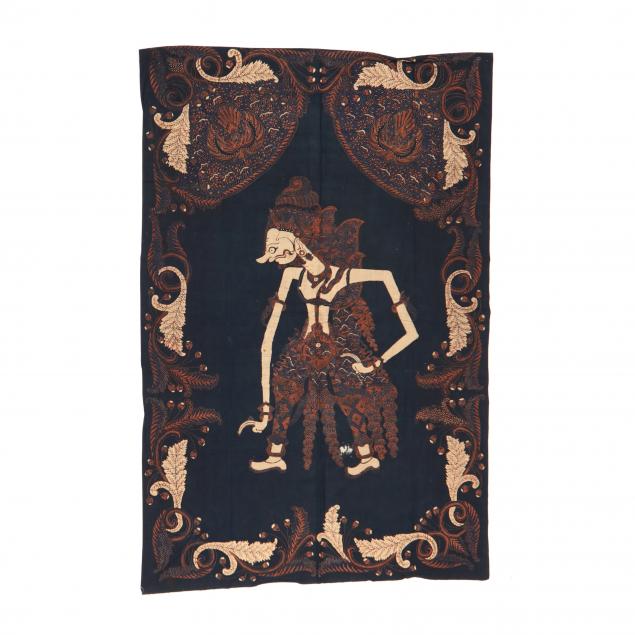 INDONESIAN WAYANG FIGURE BATIK 3cc3f8