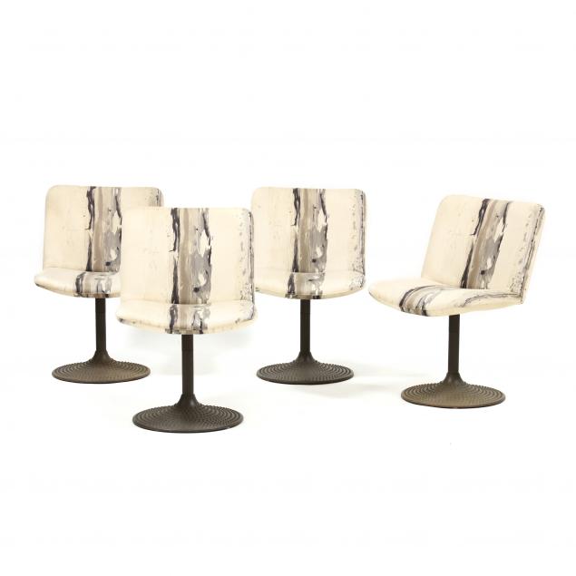 FOUR ICF MODERN SWIVEL CHAIRS Made in