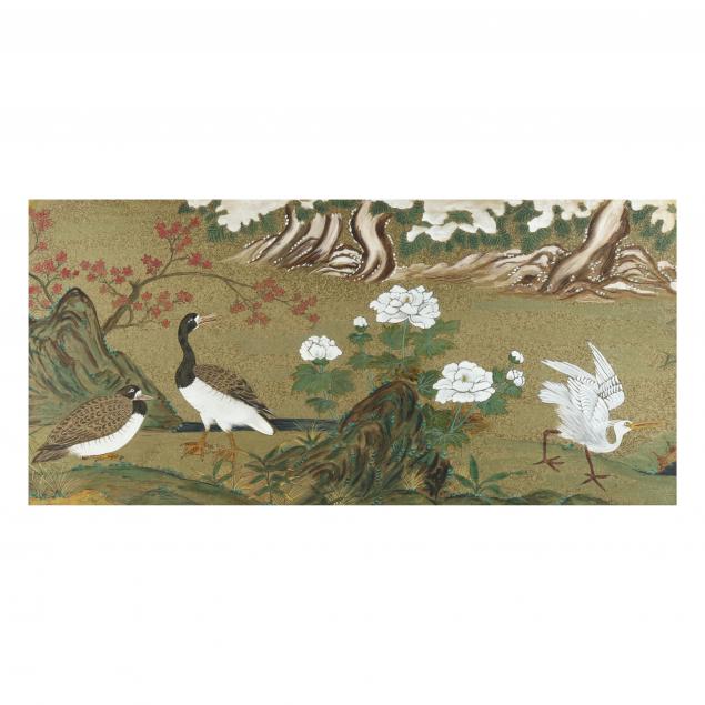 A CHINESE PAINTING OF A LANDSCAPE