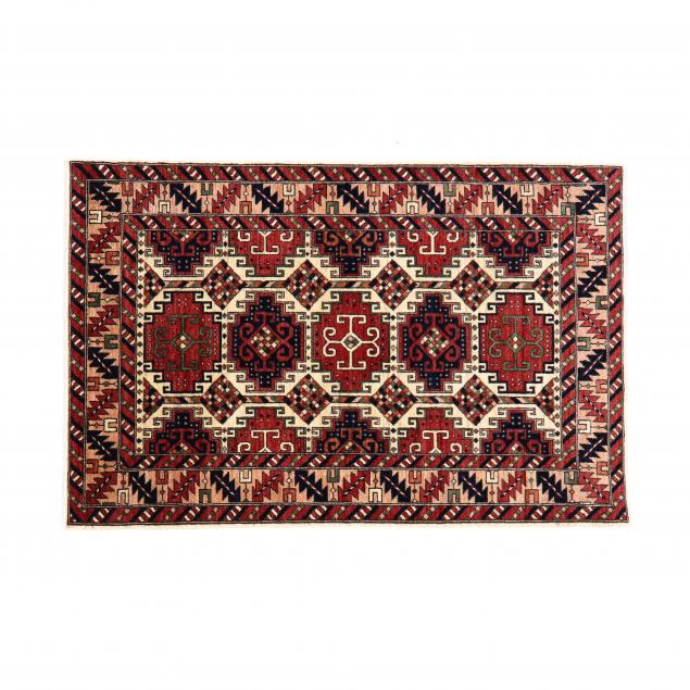 AFGHAN AREA RUG Wool and cotton,