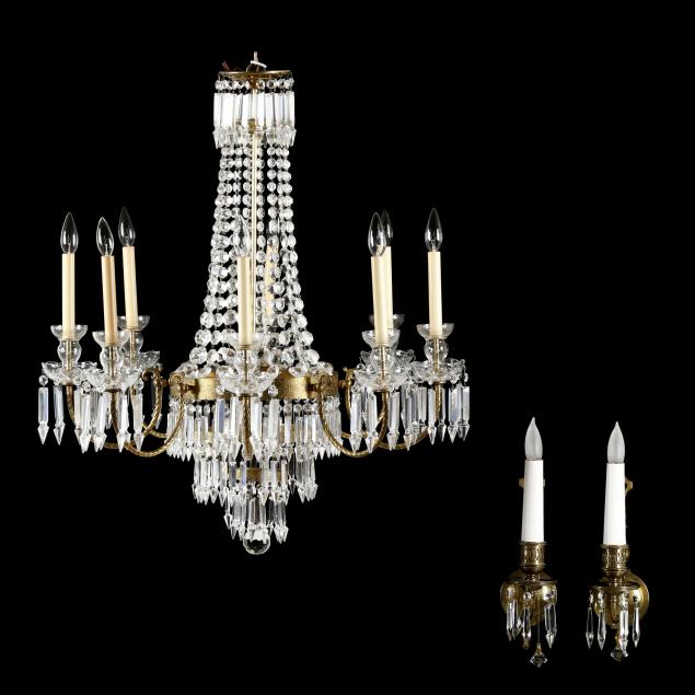 REGENCY STYLE DROP PRISM CHANDELIER