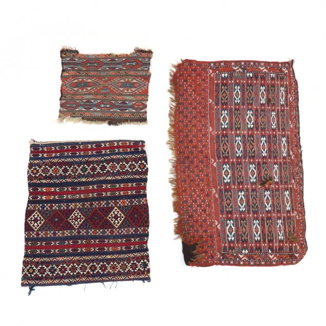 THREE FLAT-WEAVE BAG FACES Wool