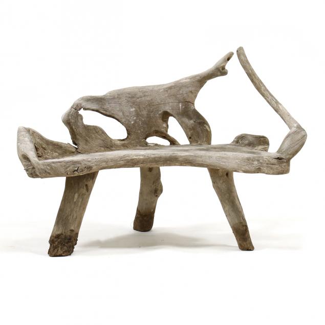 NATURAL ROOTWOOD BENCH 20th century  3cc5e2