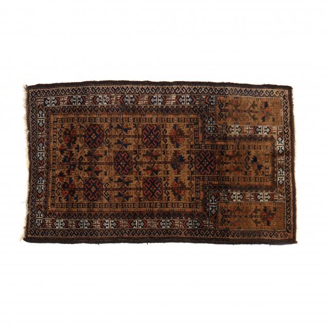 BALUCH PRAYER RUG Wool early 20th 3cc617