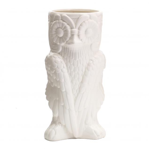 CERAMIC OWL UMBRELLA STAND Second half