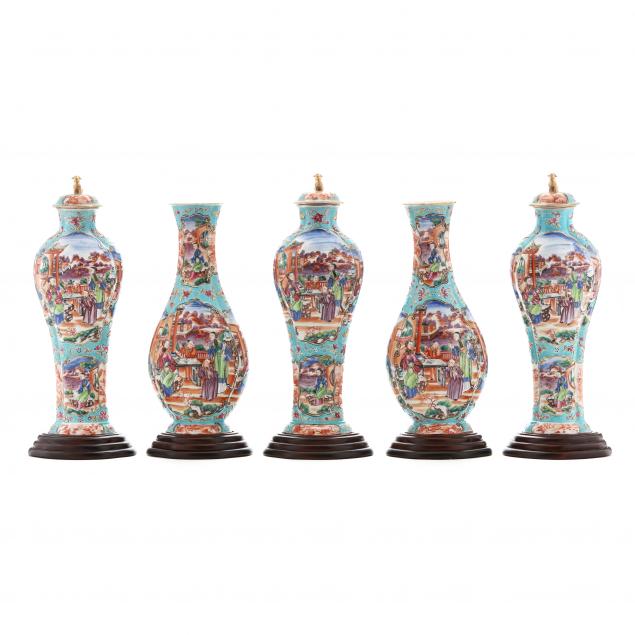 A CHINESE EXPORT PORCELAIN TURQUOISE