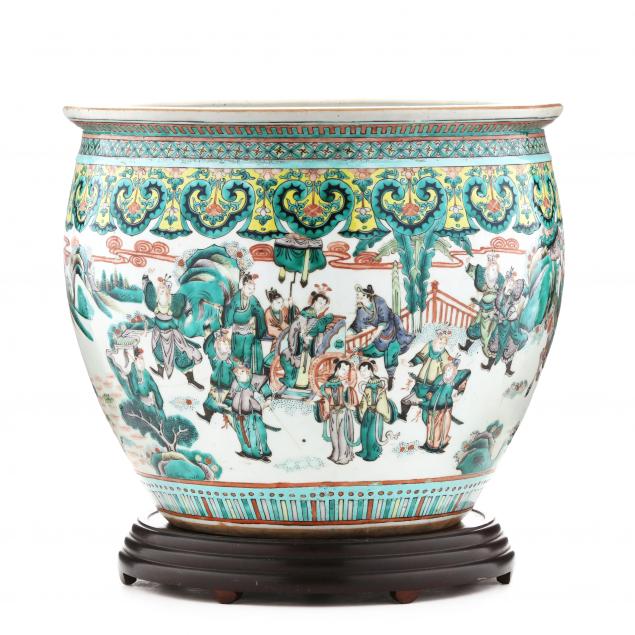 A CHINESE FAMILLE VERTE FISH BOWL 3cc6f7