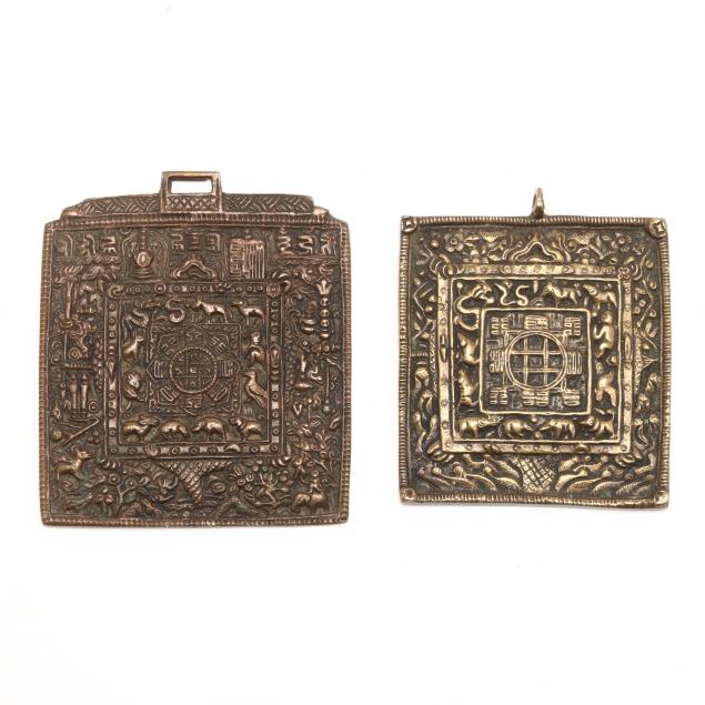 TWO TIBETAN ZODIAC CALENDAR PROTECTION