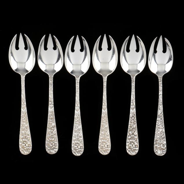 A SET OF SIX STIEFF STIEFF ROSE STERLING