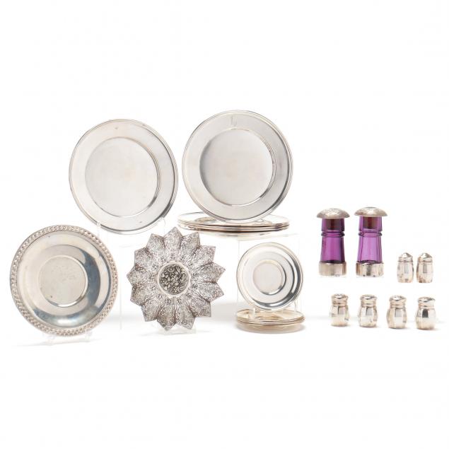 COLLECTION OF SILVER TABLE ACCESSORIES