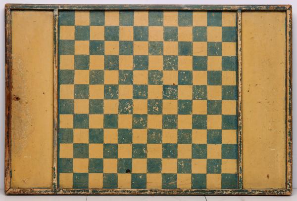 A 19C. AMERICAN GAME BOARD IN OLD