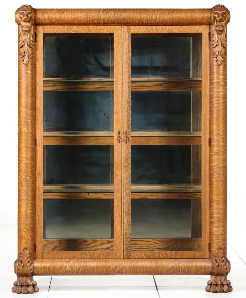 AN EARLY 20TH CENTURY OAK BOOKCASE 3cc957