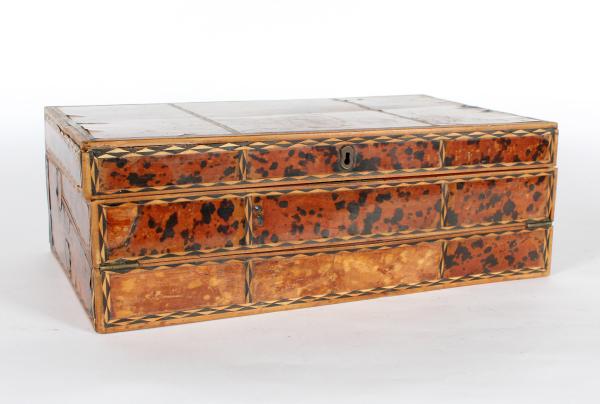 A 19TH CENTURY LAP DESK WITH EXOTIC 3cc96f