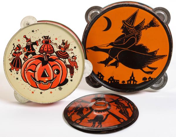 VINTAGE TIN LITHO HALLOWEEN NOISEMAKER