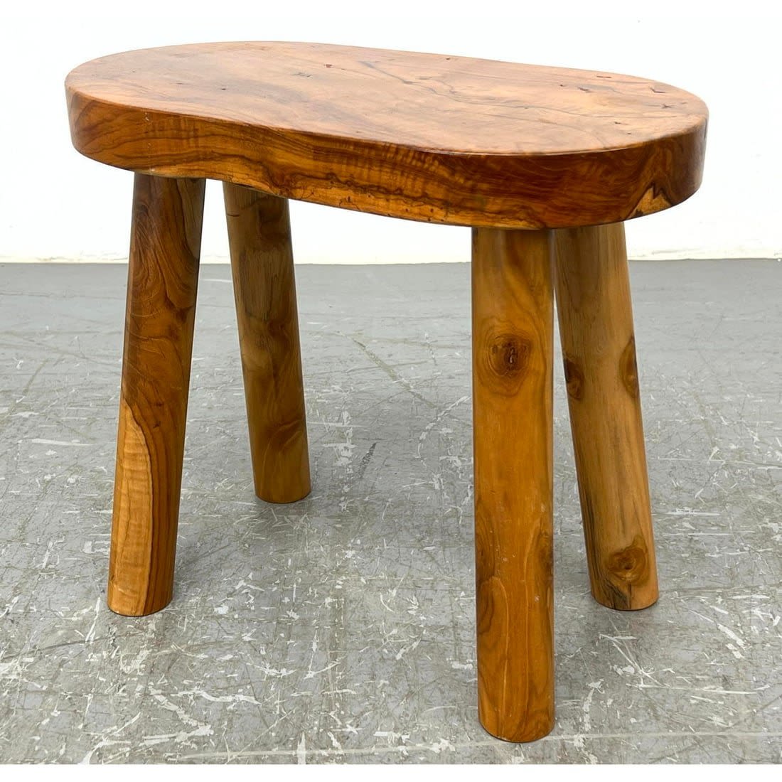 Small Rustic form Pine Stool Bench.