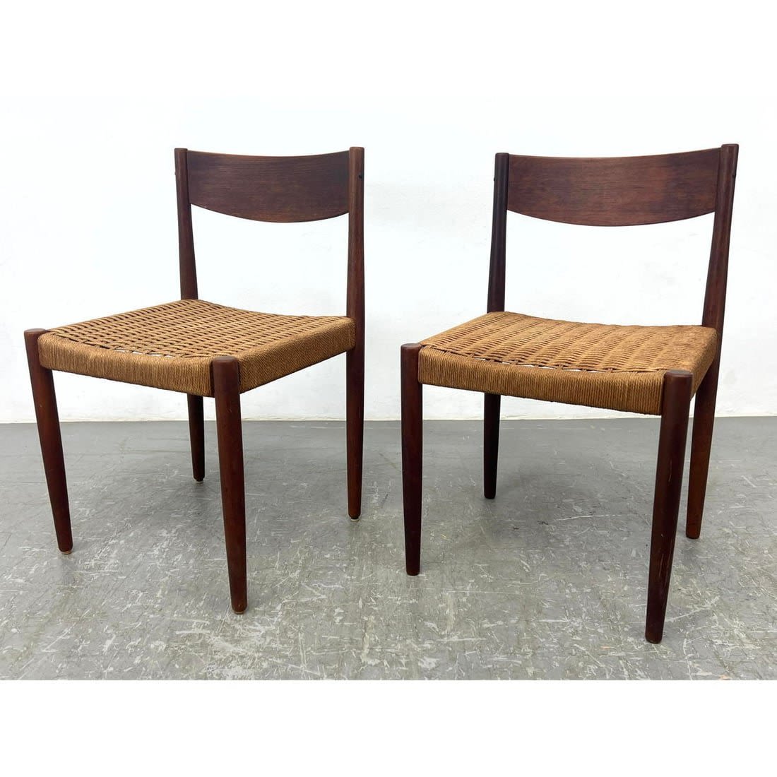 Pair Danish Modern Teak Dining