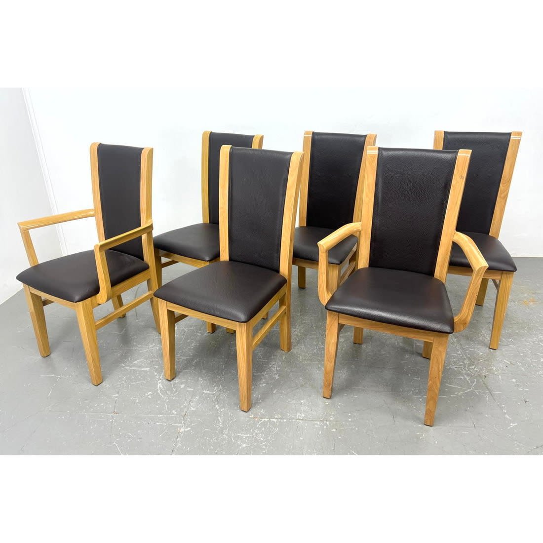 Set 6 Tall Back Dining Chairs with 3cf23b