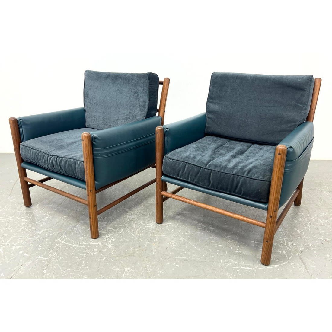 Pair Arne Norell Style Lounge Chairs.