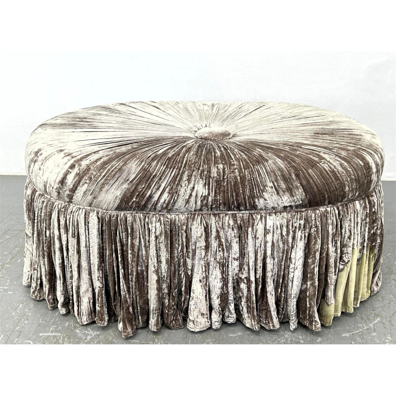 Hollywood Regency ottoman. Oversized