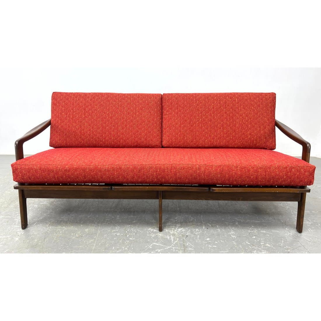 Midcentury Modern Walnut open arm 3cf299