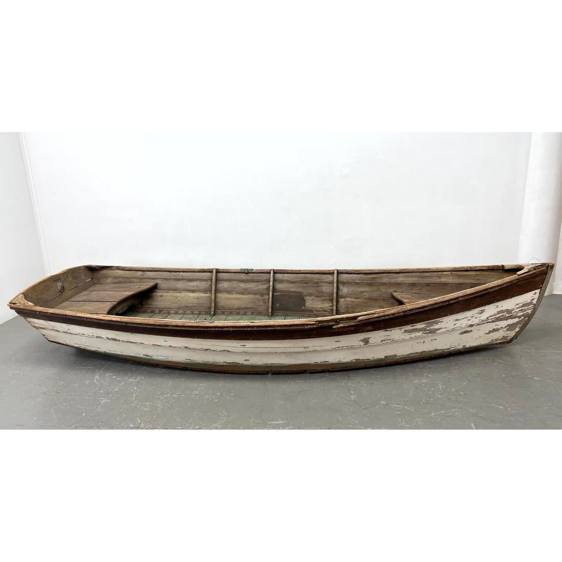 11 foot Vintage Wood Rowboat. Painted