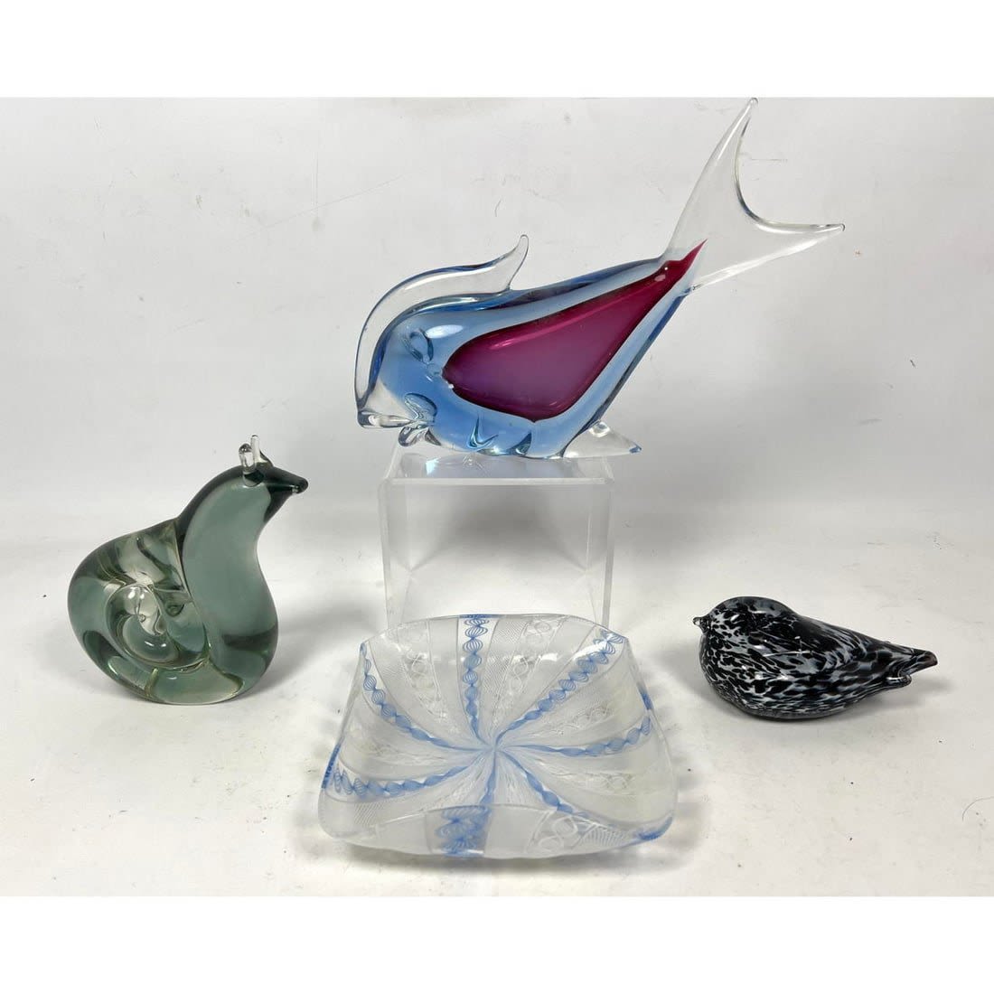 4pcs Murano Glass Cased glass 3cf3e3