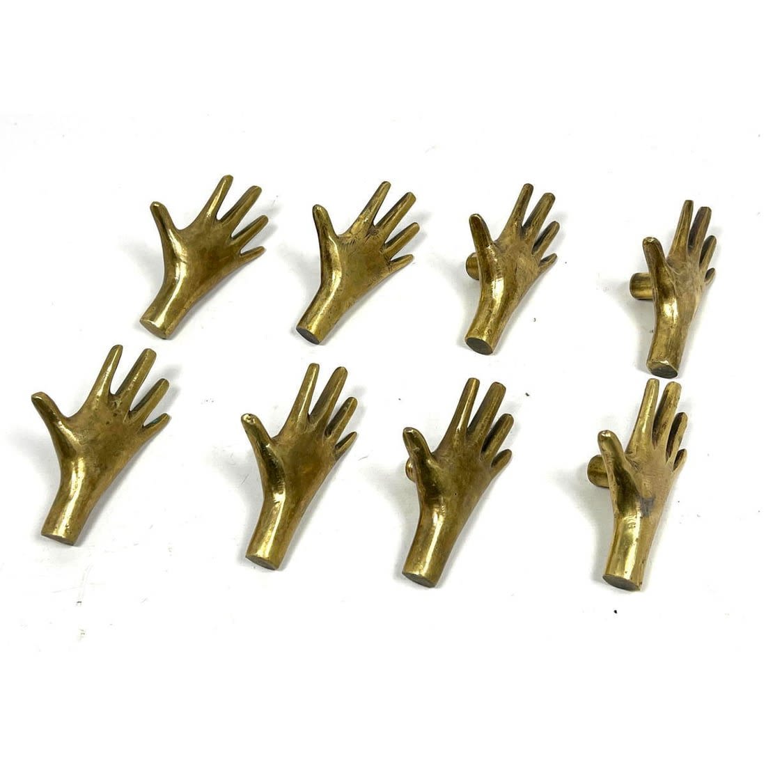 Set 8 bronze HAND handles Furniture 3cf3ec